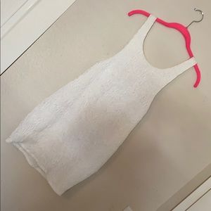 Sexy, Mini White Scoop almost-Backless Dress